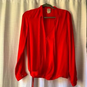 Haute Hippie red silk blouse